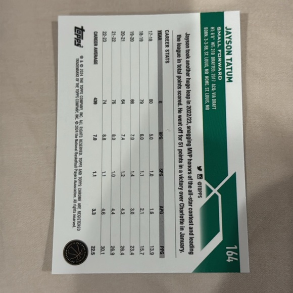 🔥 2024 Jayson Tatum Topps Chrome card - Picture 2 of 2